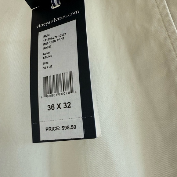 NWT • Vineyard Vines Men’s Breaker Pant Stone 36 x 32 - Picture 10 of 10